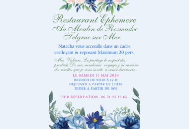 Blue Flowery Welcome Sign Wedding Poster - 1