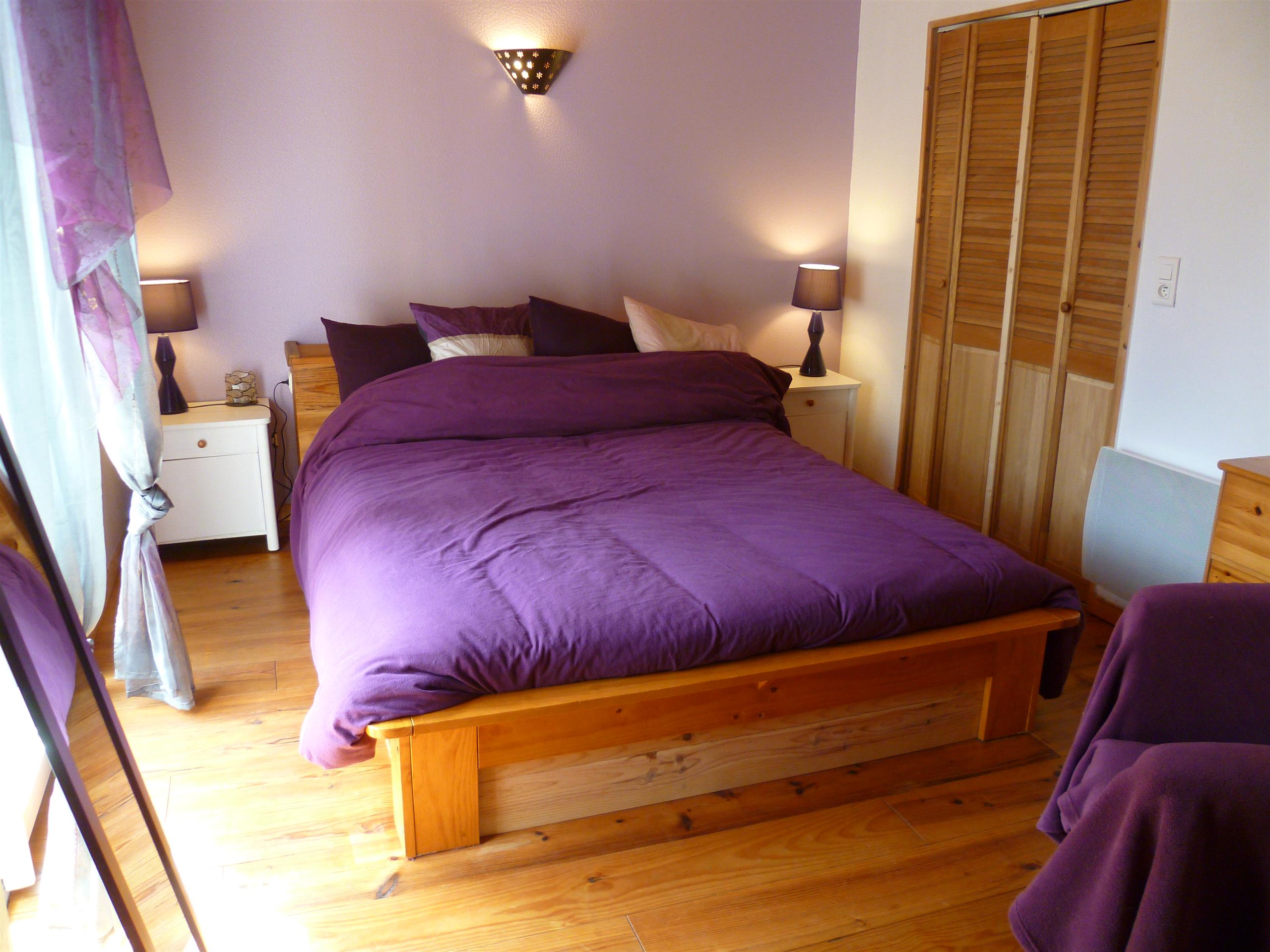 lechambres d'hotes de kerael: la chambre Améthyste :lit 160,terrasse privative,