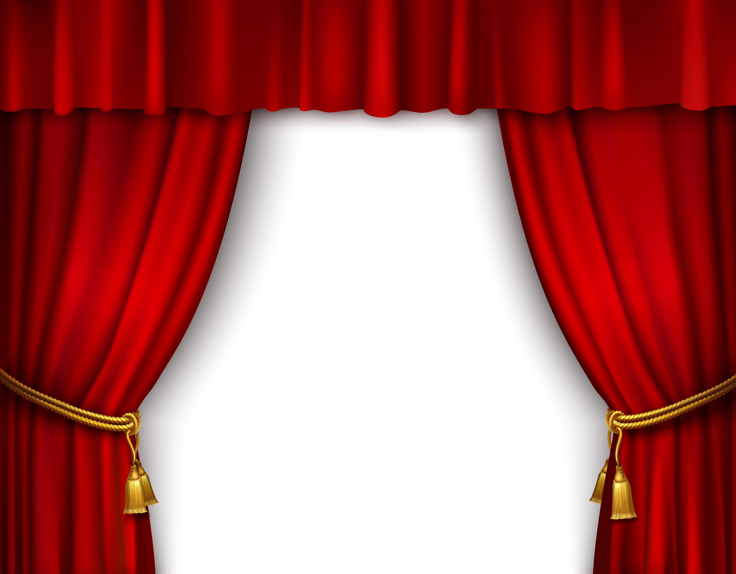 Stage curtain isolated