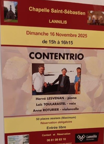 Concert avec le trio Concentrio, piano-voix-violoncelle