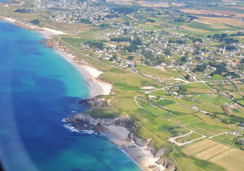 Vue aérienne du site