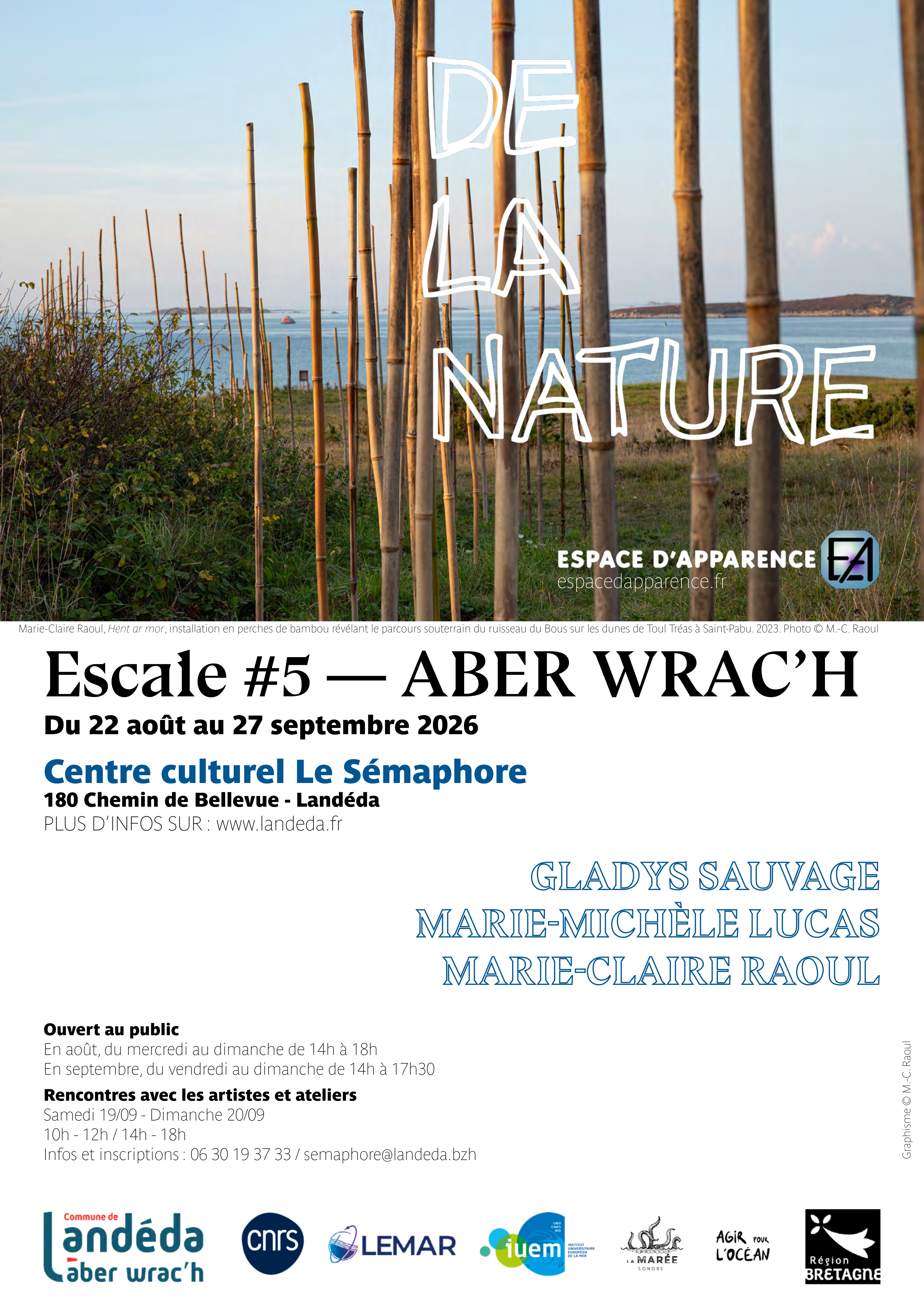 Exposition au Sémaphore : DE LA NATURE. Escale #5 - Aber Wrac'h gladys sauvage, marie michèle lucas, Marie-Claire Raoul
