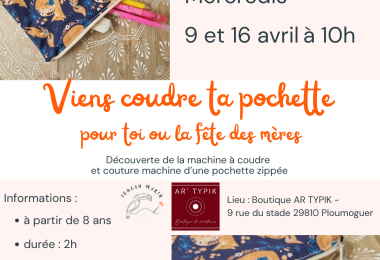 Atelier couture enfants Ploumoguer Avril 2025