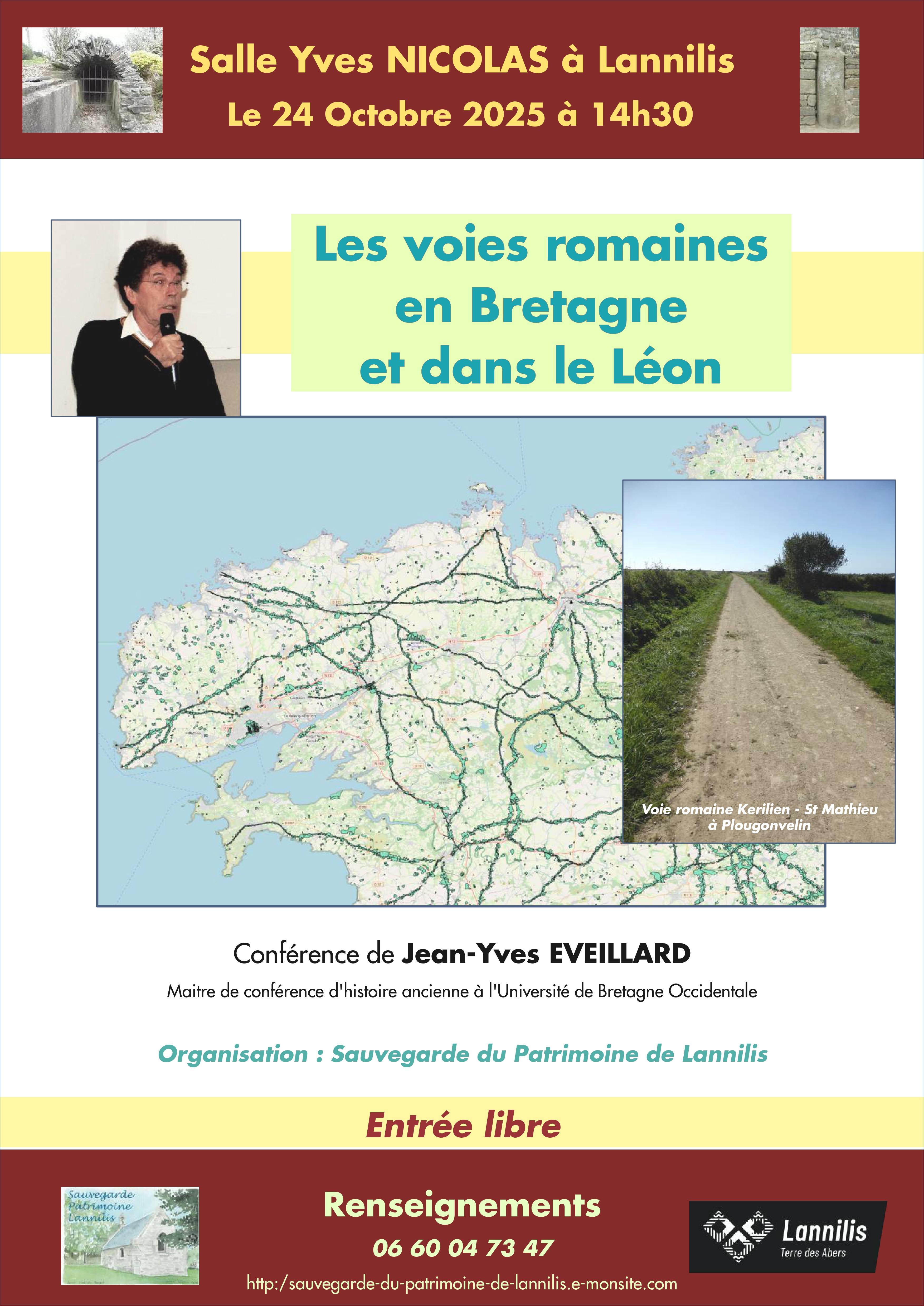 Conférence "Les voies romaines en Bretagne et dans le Léon"