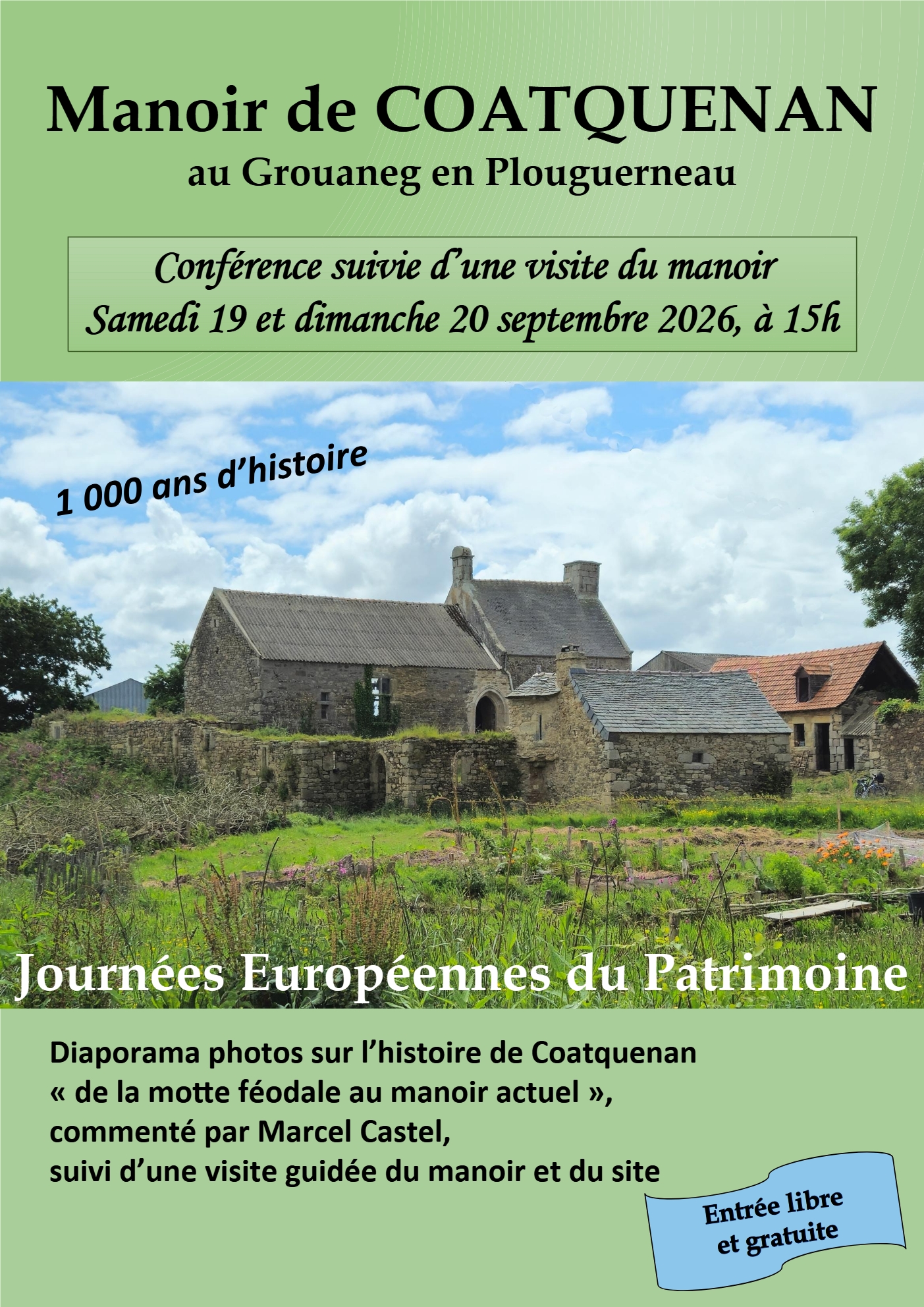 #Journées Européennes du Patrimoine # - Manoir de Coat Quenan