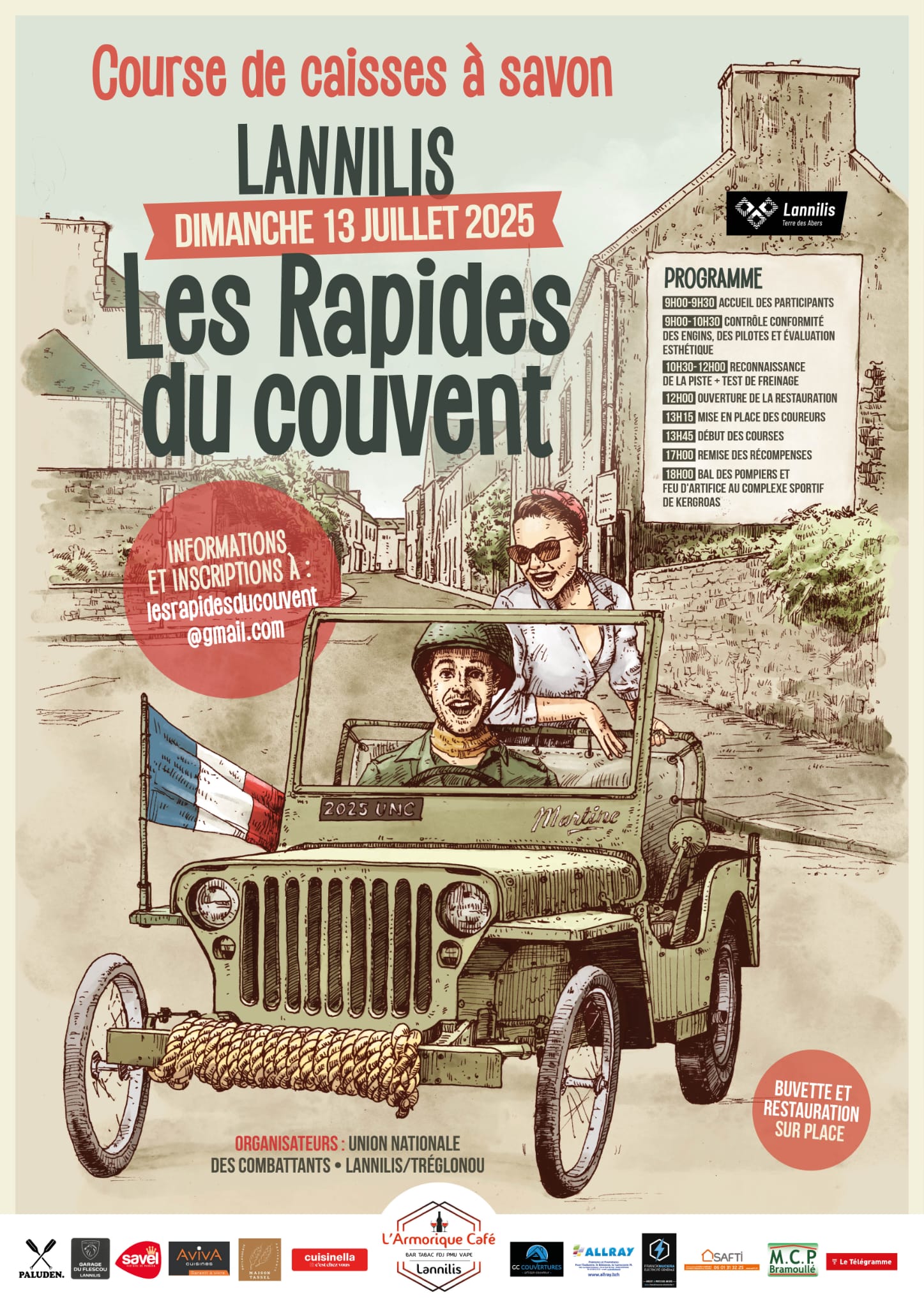 Affiche pour la course du 13 juillet - UNC Lannilis Tréglonou