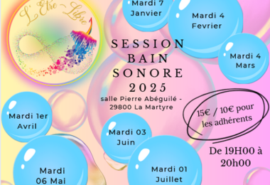 Affiche Bains Sonore au profit de l'Association L'Etre-Libre