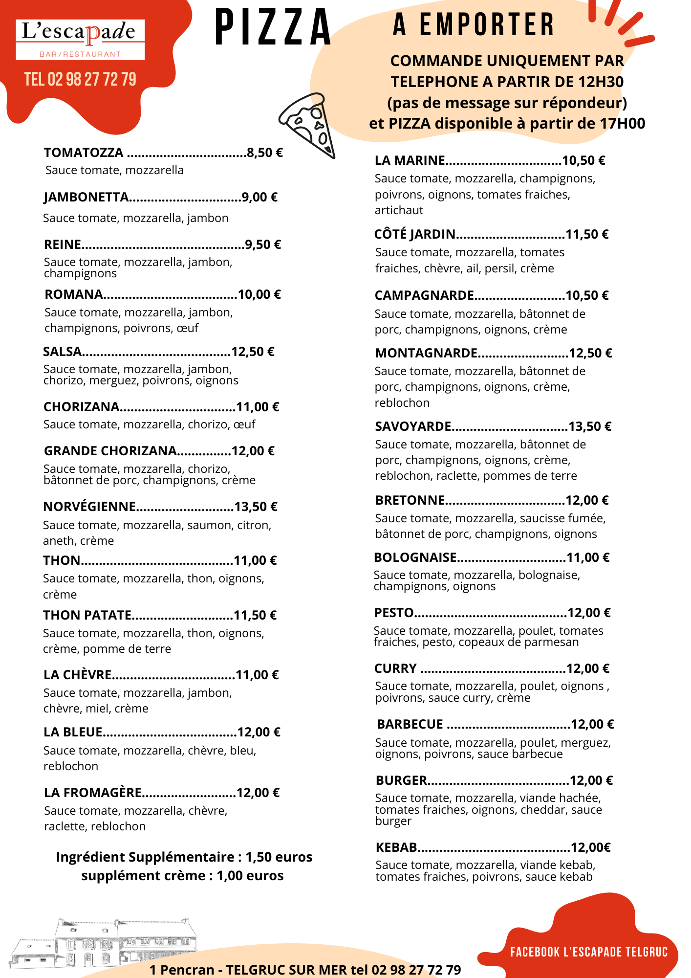 Carte à Pizza
