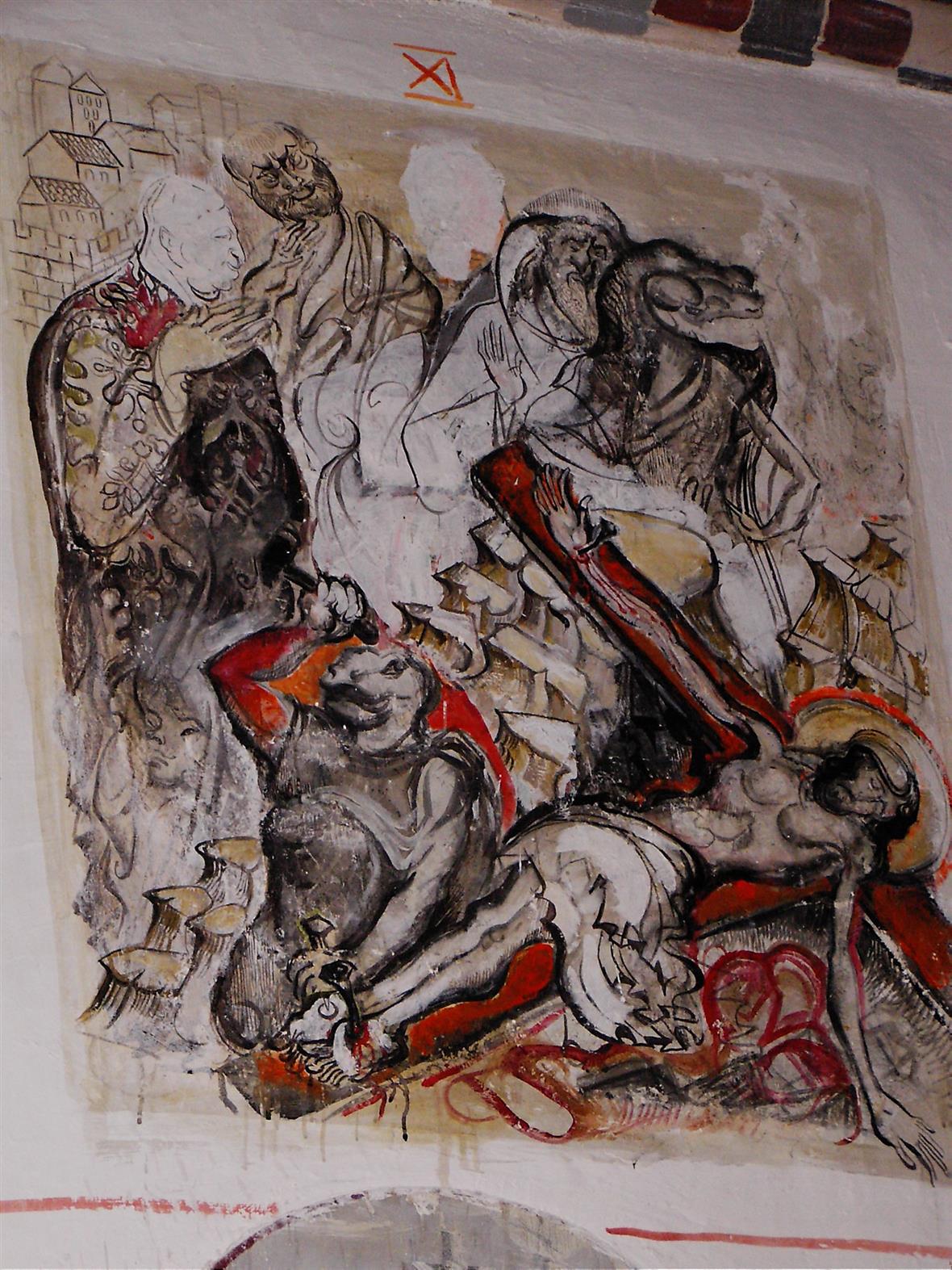 Fresque - enclos paroissial de Tréflévénez