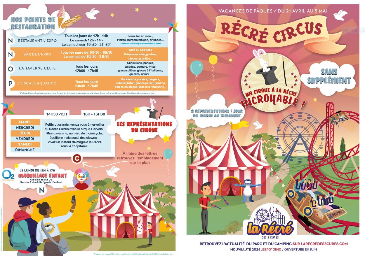 Récré Circus programme