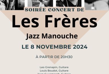 Soirée concert de Les Frères à la Maison... Le 8 nov 2024