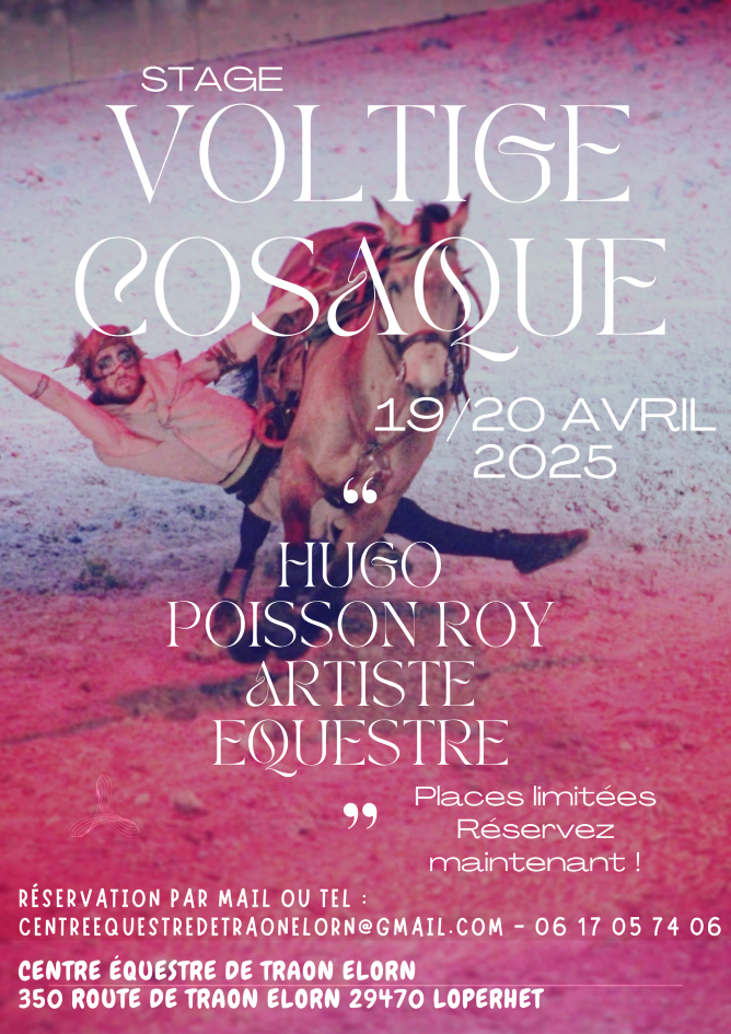 affiche stage Voltige centre équestre Loperhet