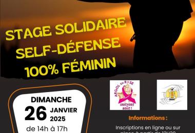 Stage caritatif, Self-défense 100% féminin Le 26 janv 2025