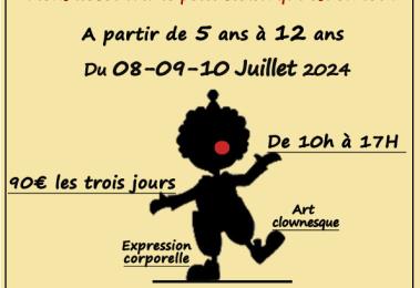 Stage clown enfants Du 2 juin au 10 juil 2024