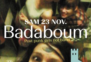 Concert à La Jetée - BADABOUM (post punk) Le 23 nov 2024