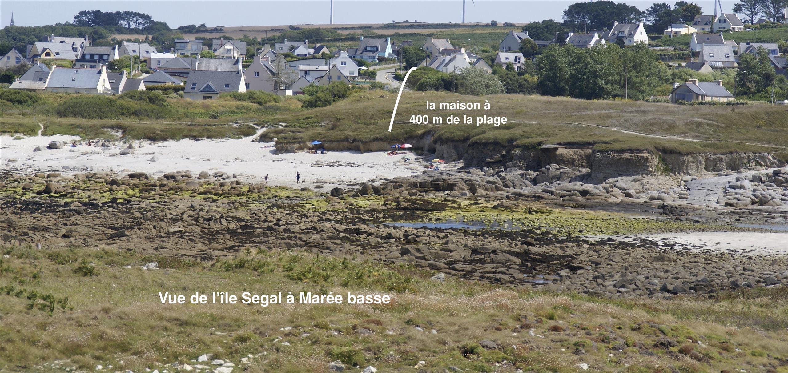 Vue de l'ïle Segal vers la plage