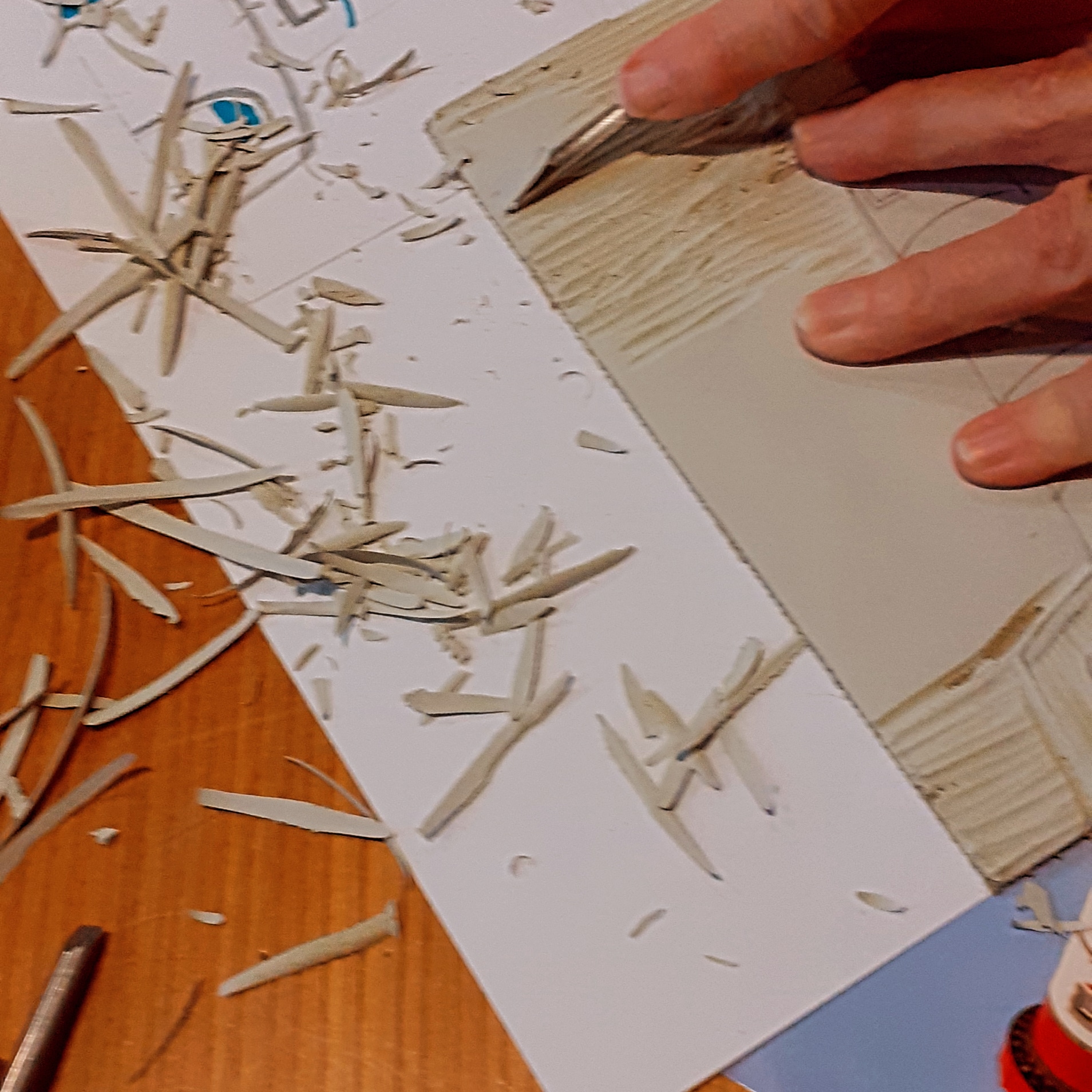 lino graver avec gouges