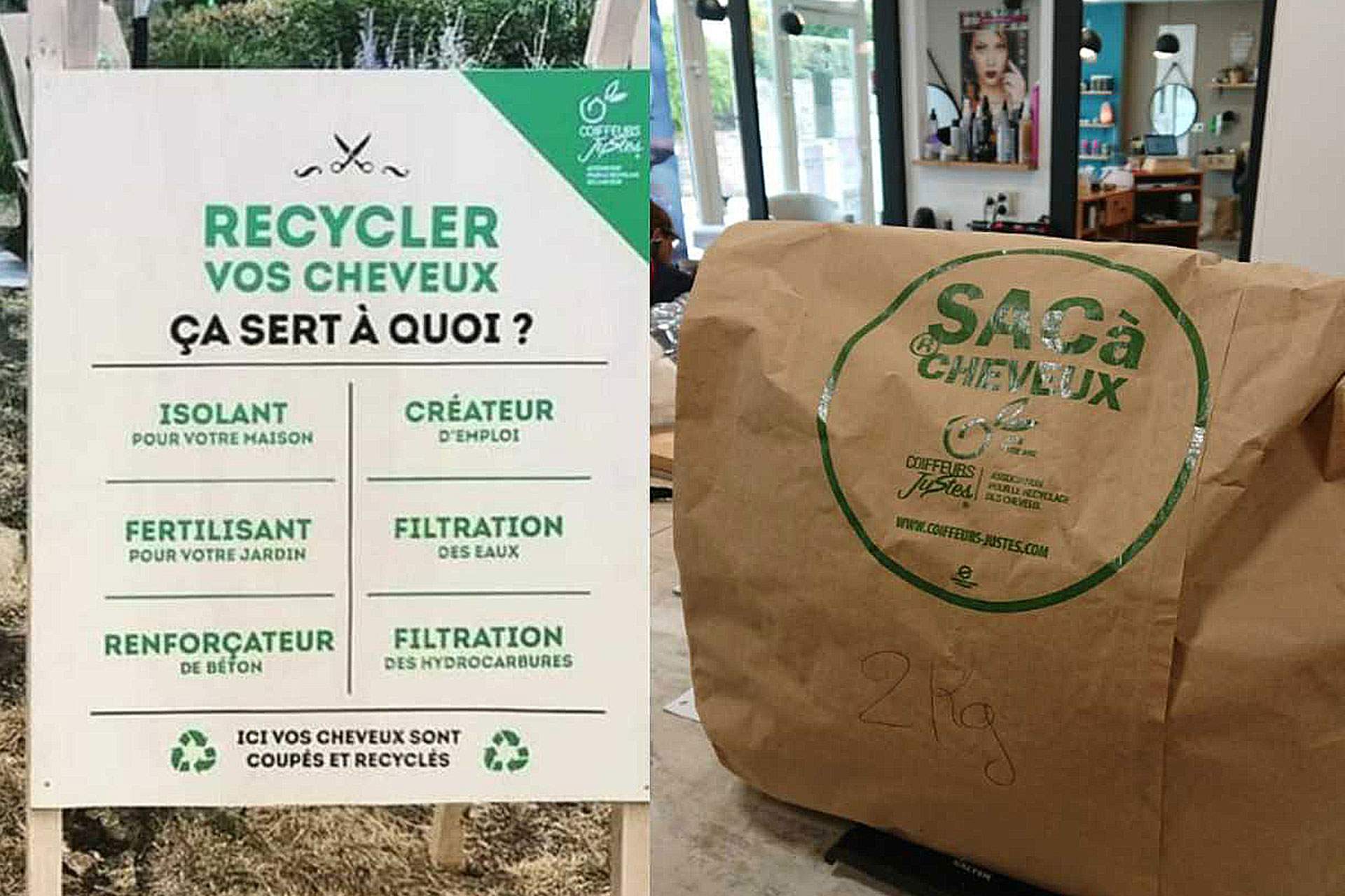 Plougonvelin La boite à magie artisan Coiffeur recyler les cheveux